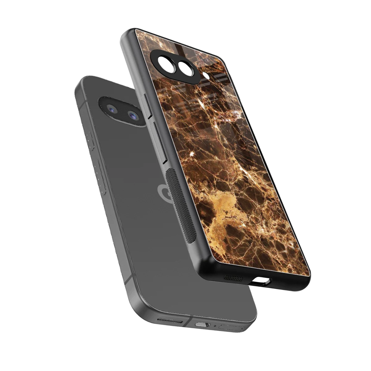 Golden Roots sleek google pixel 10a cover with tempered glass back and TPU edges