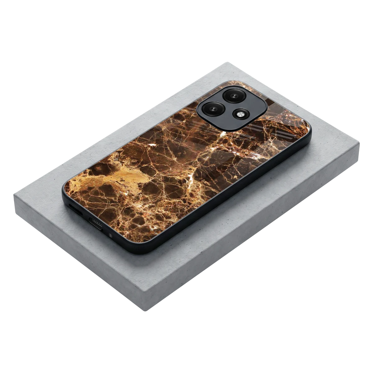 Golden Roots stylish phone case for redmi 12 5g | glossy glass and slim fit