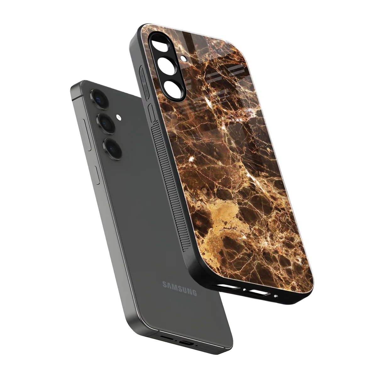 Golden Roots sleek samsung galaxy a14 5g cover with tempered glass back and TPU edges