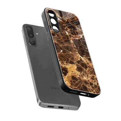 Golden Roots sleek samsung galaxy m36 5g cover with tempered glass back and TPU edges