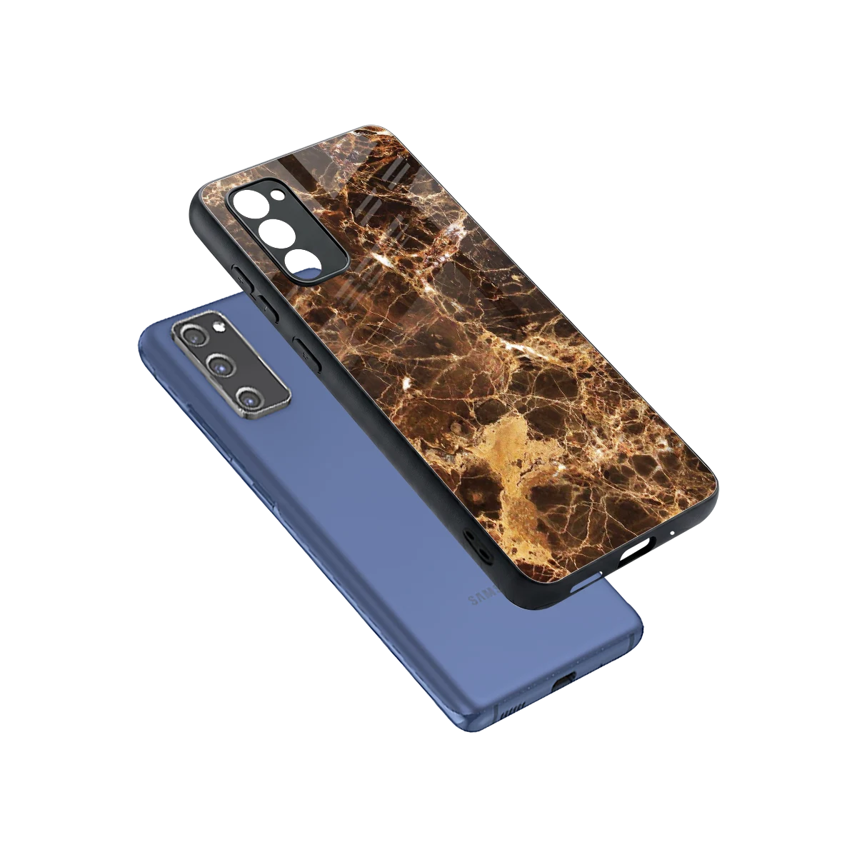 Golden Roots sleek samsung galaxy s20 fe cover with tempered glass back and TPU edges