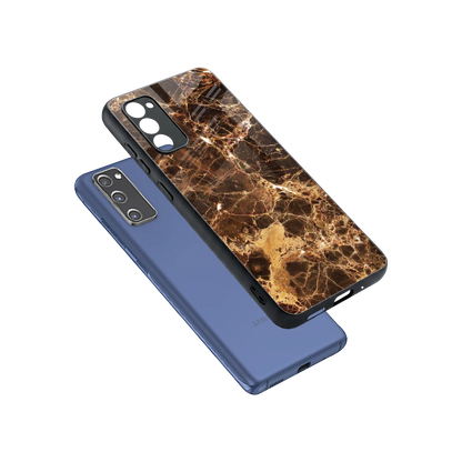 Golden Roots sleek samsung galaxy s20 fe cover with tempered glass back and TPU edges
