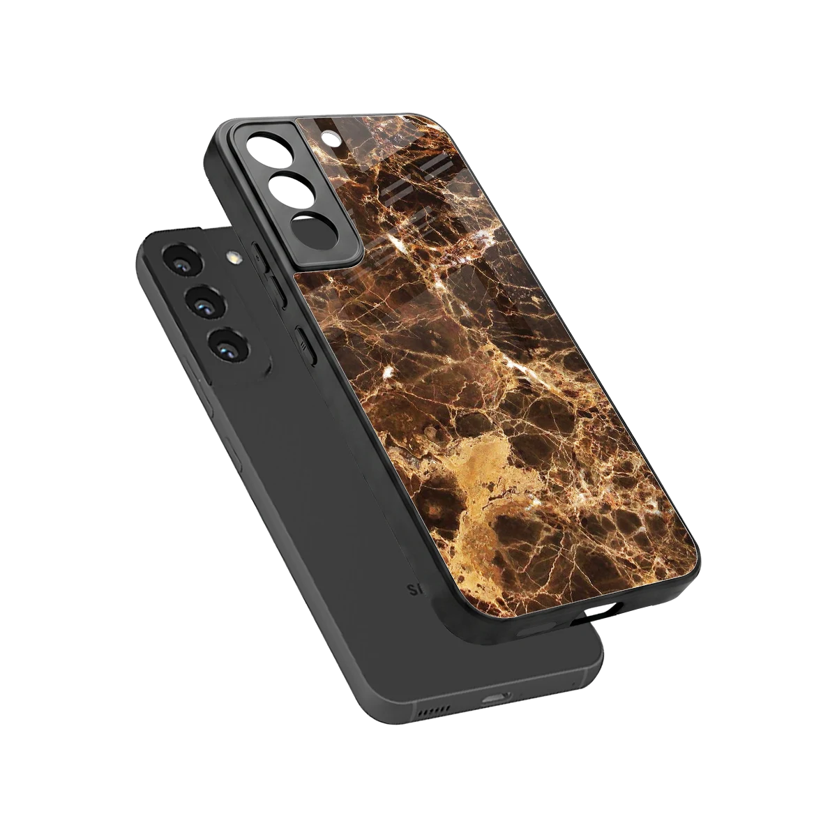Golden Roots sleek samsung galaxy s22 cover with tempered glass back and TPU edges