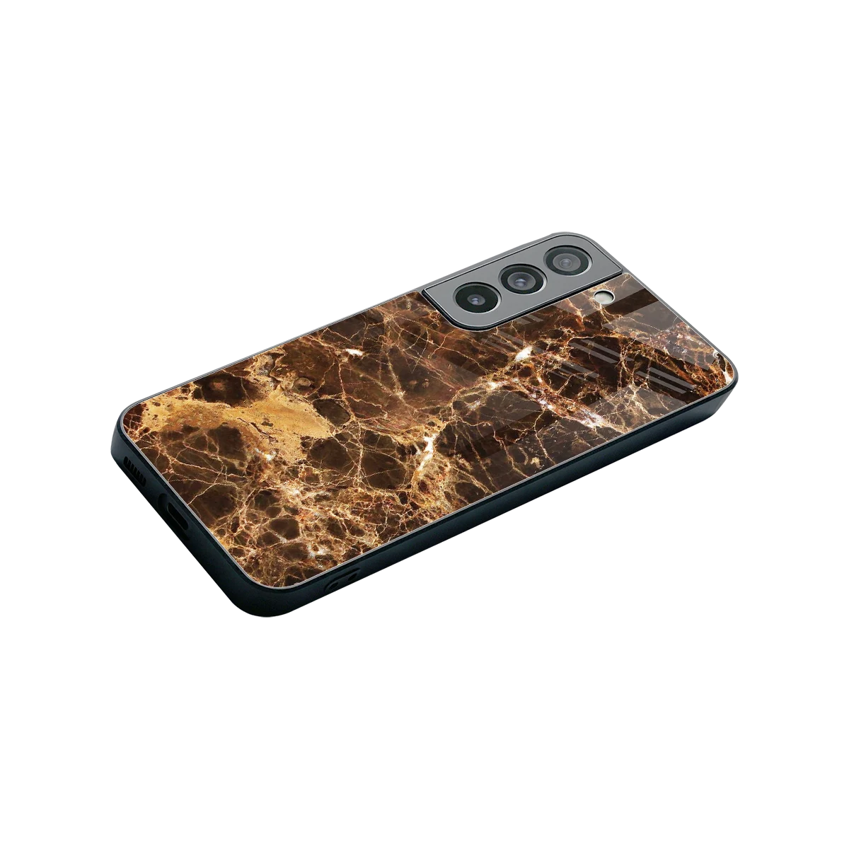 Golden Roots stylish phone case for samsung galaxy s22 | glossy glass and slim fit