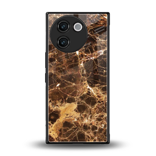 Golden Roots back phone cover | glass case for vivo v30e