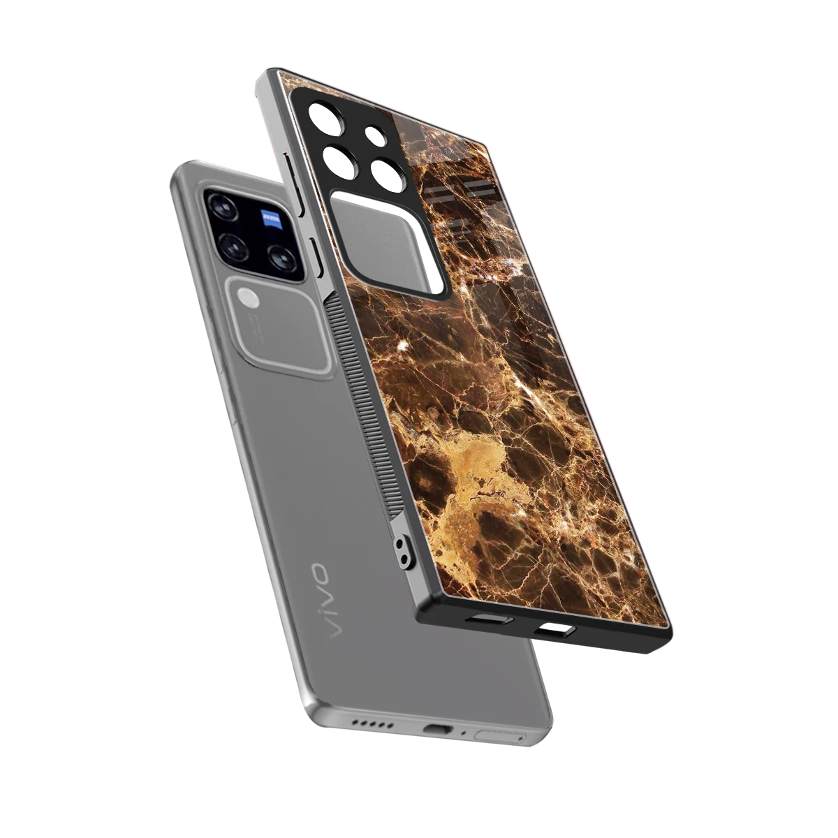 Golden Roots sleekvivo v30 pro cover with tempered glass back and TPU edges