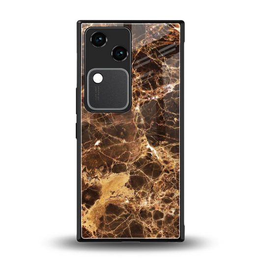 Golden Roots back phone cover | glass case for vivo v30