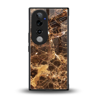 Golden Roots back phone cover | glass case for vivo v40 pro