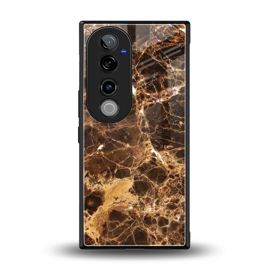 Golden Roots back phone cover | glass case for vivo v40 pro