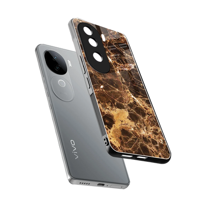 Golden Roots sleek vivo v40e cover with tempered glass back and TPU edges