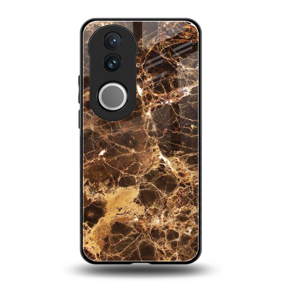 Golden Roots back phone cover | glass case for vivo v50