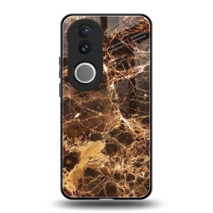Golden Roots back phone cover | glass case for vivo v50