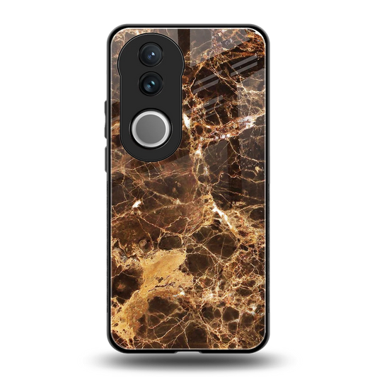 Golden Roots back phone cover | glass case for vivo v50