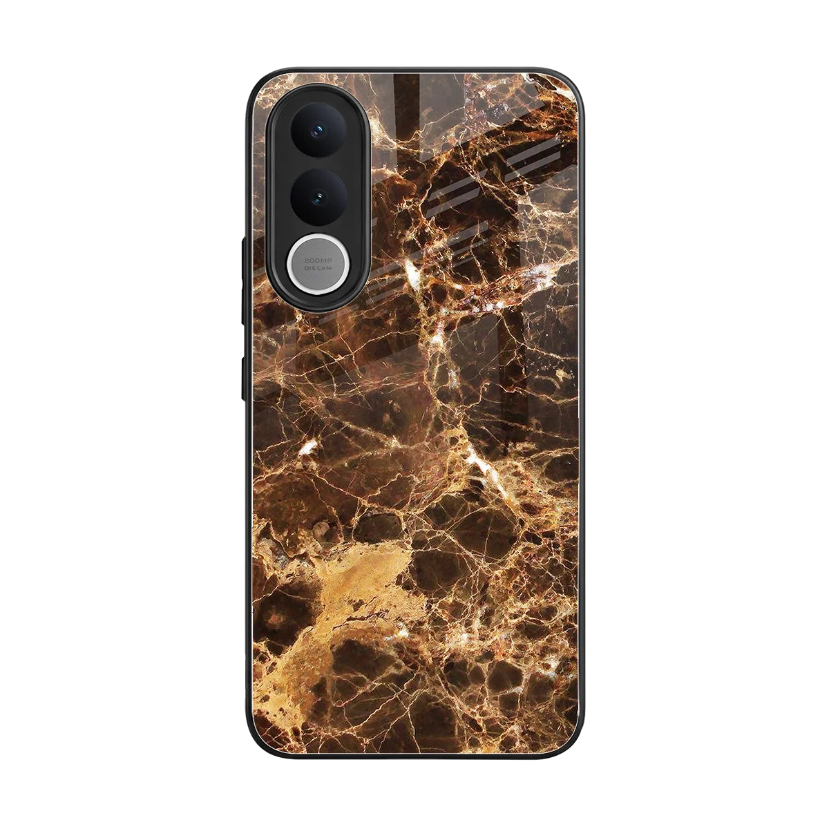 Golden Roots back phone cover | glass case for vivo v70 fe