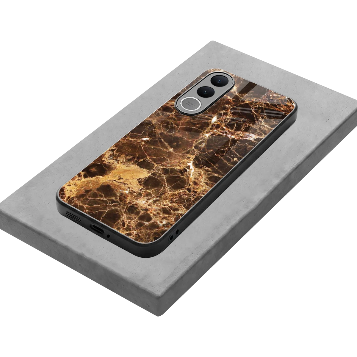 Golden Roots stylish phone case for vivo v70 fe | glossy glass and slim fit