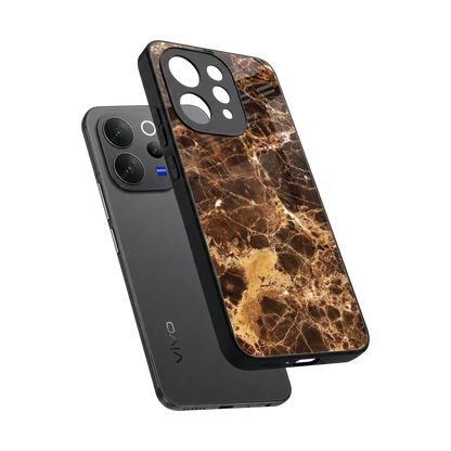 Golden Roots sleek vivo v70 elite cover with tempered glass back and TPU edges