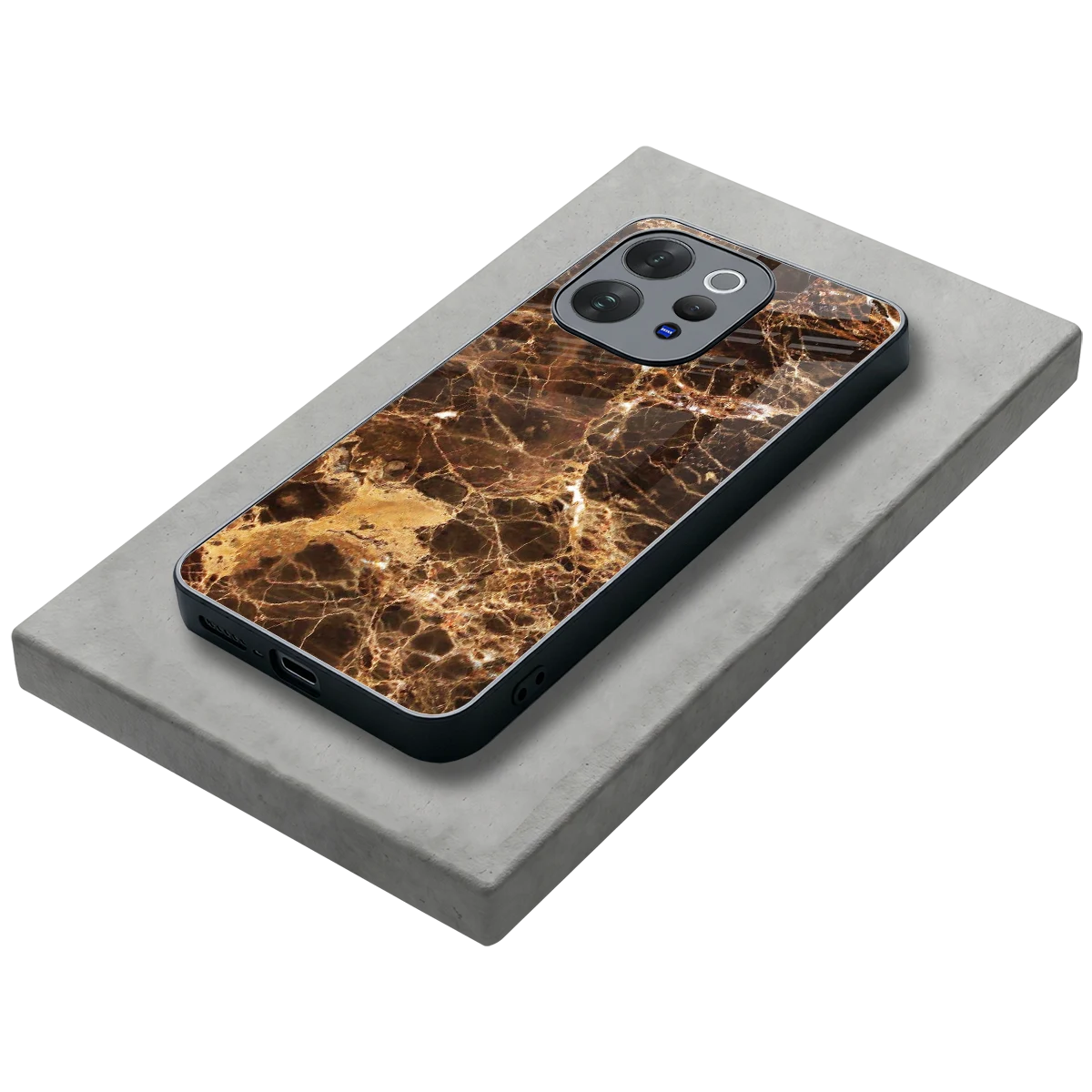 Golden Roots stylish phone case for vivo v70 | glossy glass and slim fit