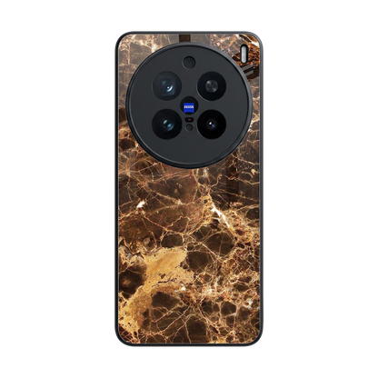 Golden Roots back phone cover | glass case for vivo x200 pro
