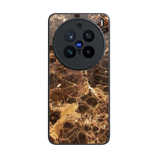 Golden Roots back phone cover | glass case for vivo x200 pro