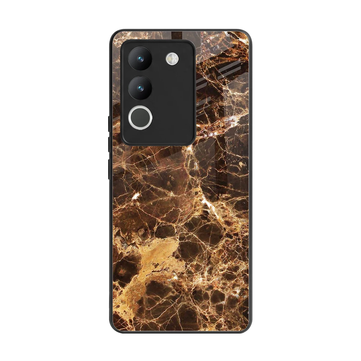 Golden Roots back phone cover | glass case for vivo y200 5g