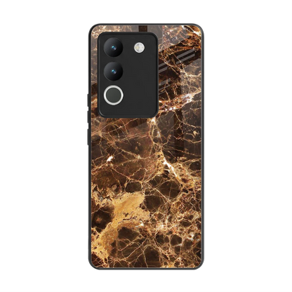 Golden Roots back phone cover | glass case for vivo y200 5g