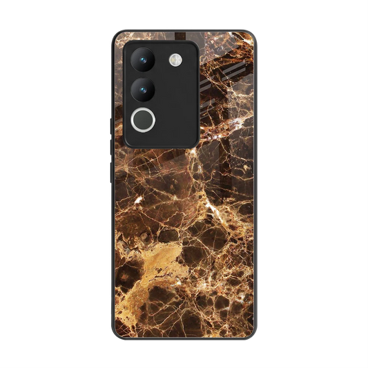 Golden Roots back phone cover | glass case for vivo y200 5g