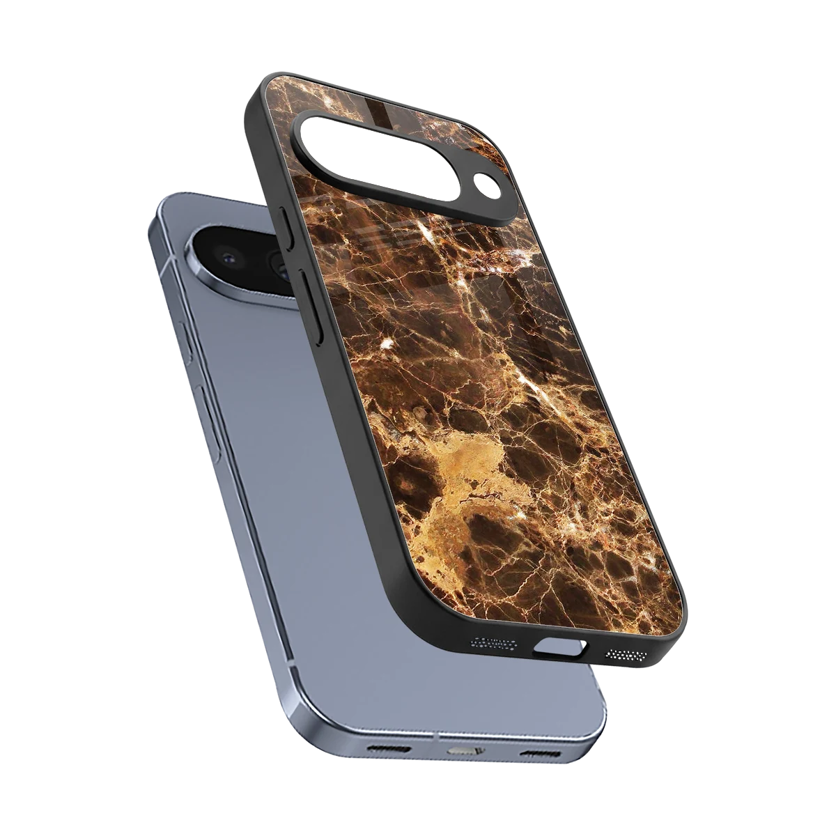 Golden Roots sleek google pixel 10 cover with tempered glass back and TPU edges