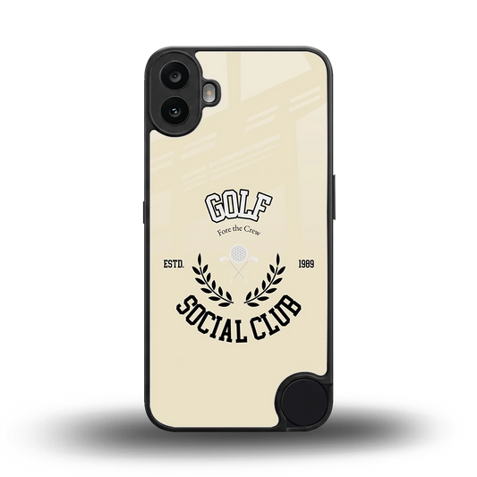 Golf Social Club back phone cover | glass case for cmf nothing phone 1