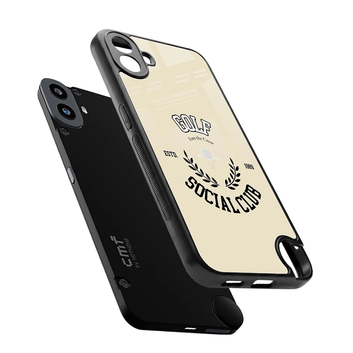 Golf Social Club sleek cmf nothing phone 1 cover with tempered glass back and TPU edges