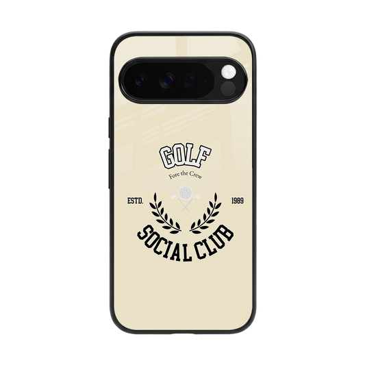 Golf Social Club back phone cover | glass case for google pixel 10 pro xl