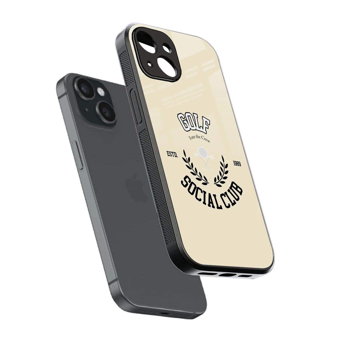 Golf Social Club sleek iphone 14 cover with tempered glass back and TPU edges