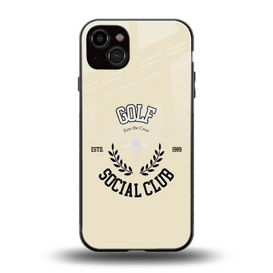 Golf Social Club back phone cover | glass case for iphone 14 plus
