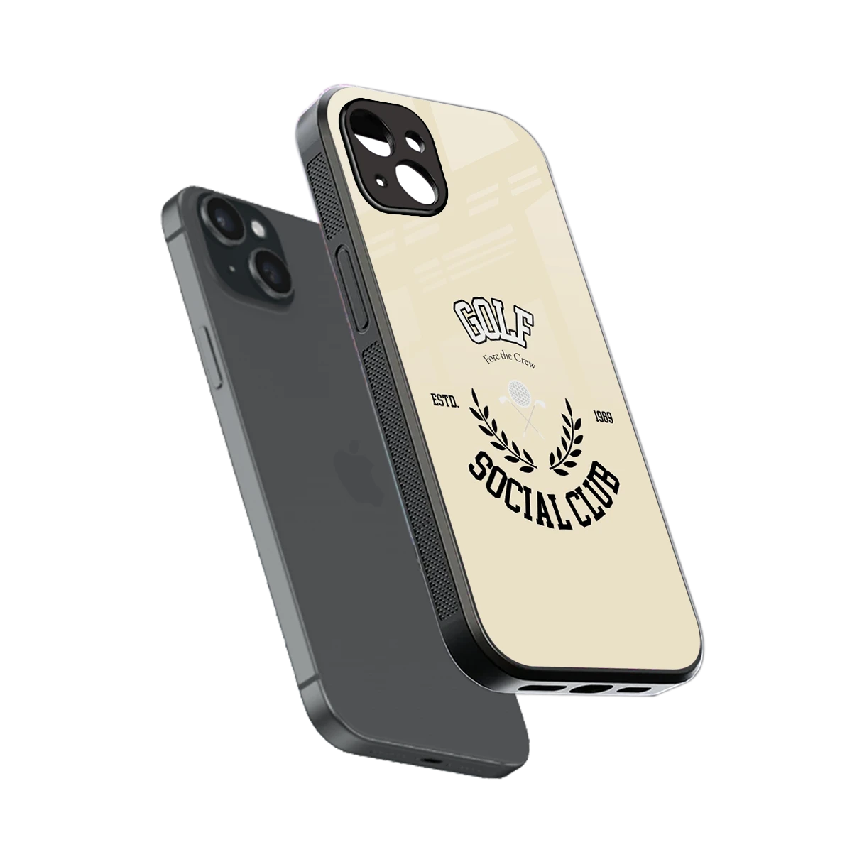 Golf Social Club sleek iphone 14 plus cover with tempered glass back and TPU edges
