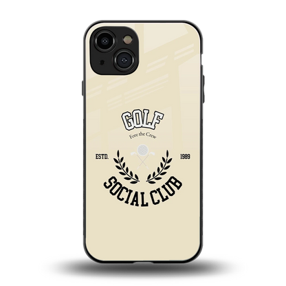 Golf Social Club back phone cover | glass case for iphone 15