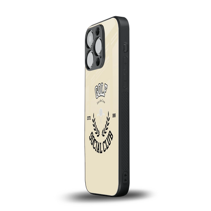 Golf Social Club iphone 16 pro mobile cover | shockproof glass phone case