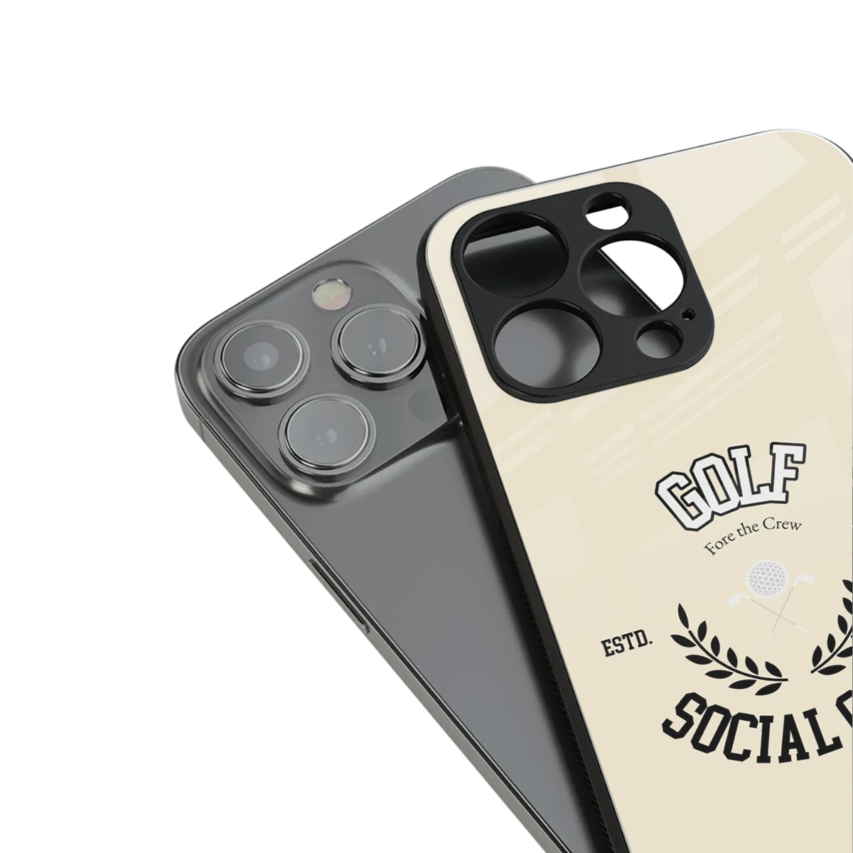 Golf Social Club stylish phone case for iphone 15 | glossy glass and slim fit