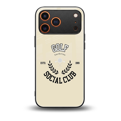 Golf Social Club back phone cover | glass case for iphone 17 pro