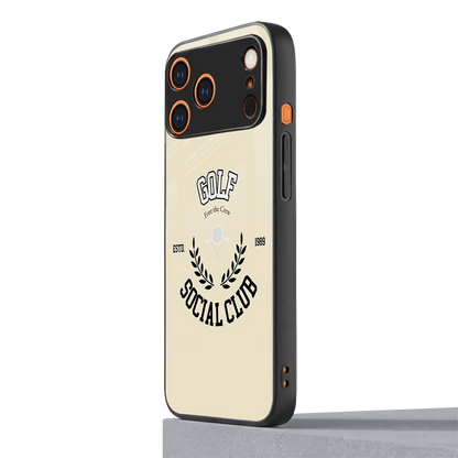 Golf Social Club iphone 17 pro mobile cover | shockproof glass phone case