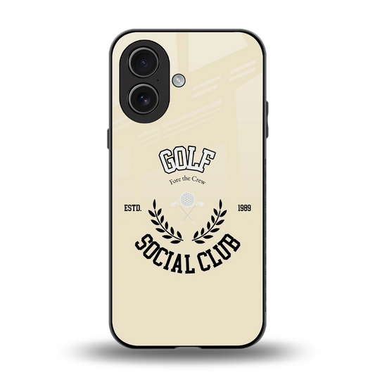 Golf Social Club back phone cover | glass case for iphone 17