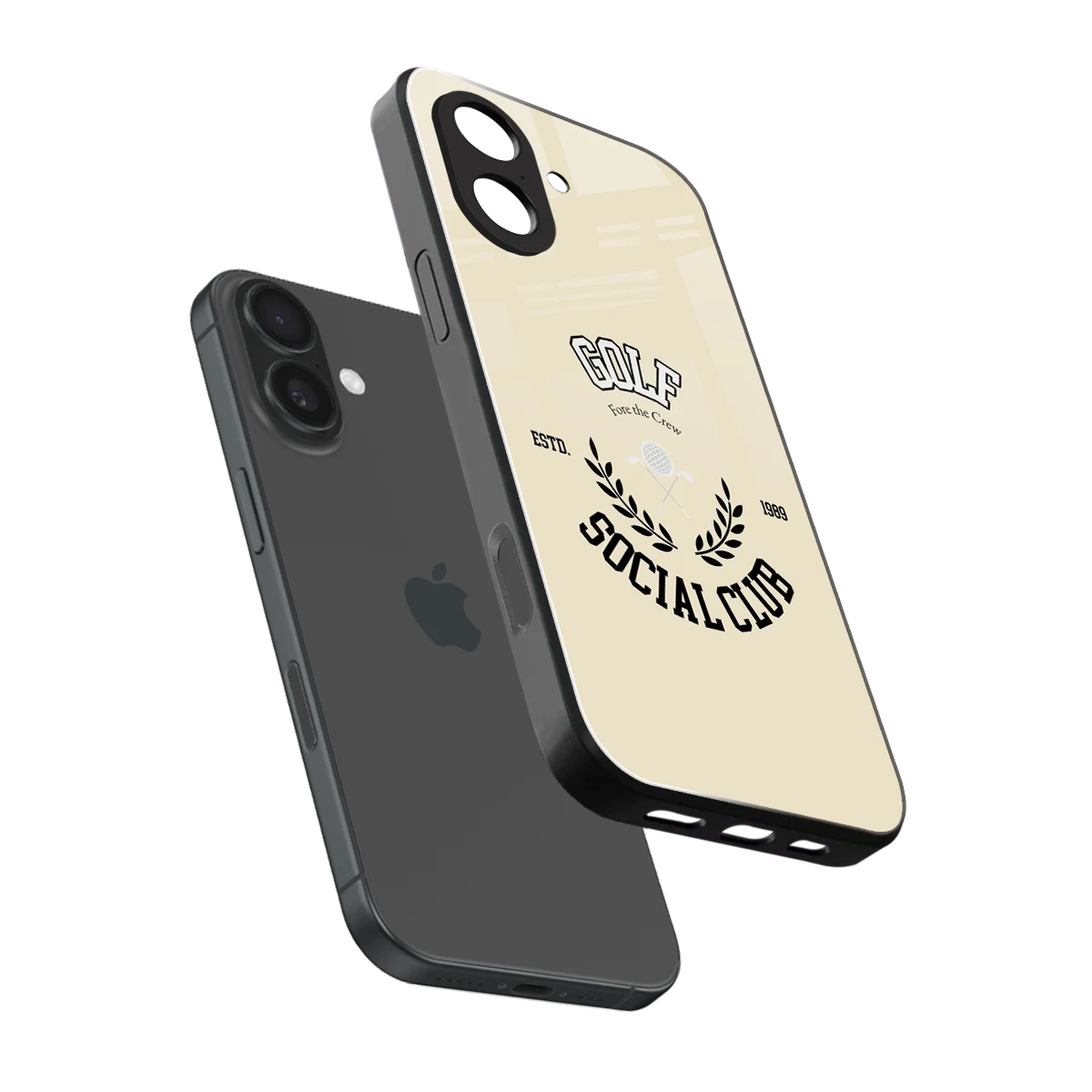 Golf Social Club sleek iphone 17 cover with tempered glass back and TPU edges