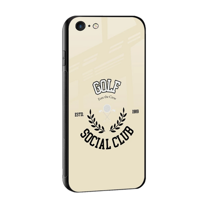 Golf Social Club sleek iphone 6s plus cover with tempered glass back and TPU edges