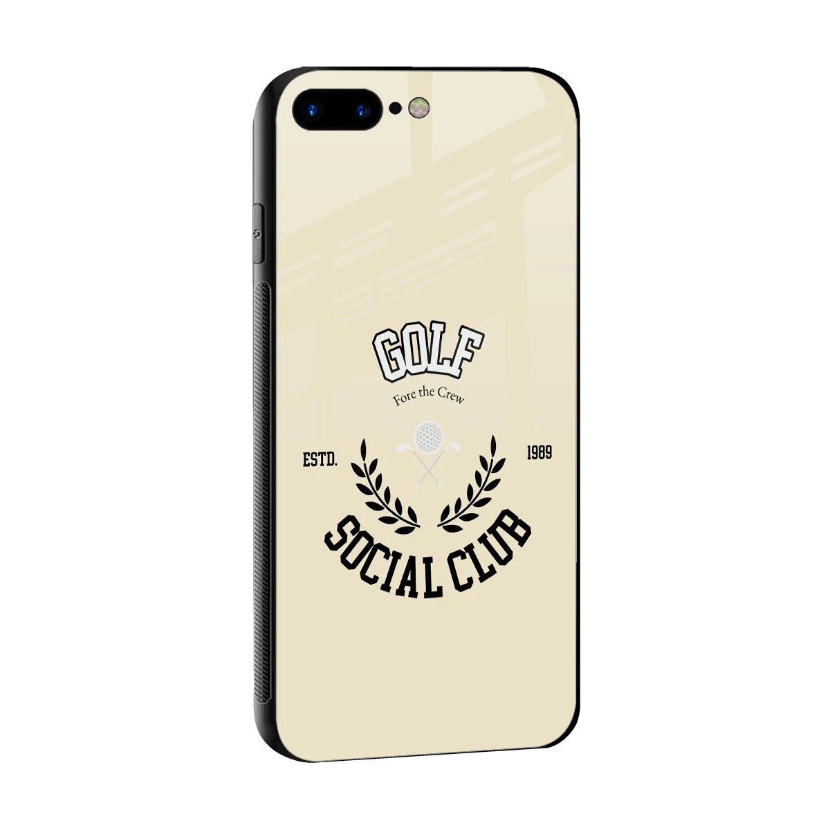 Golf Social Club sleek iphone 8 plus cover with tempered glass back and TPU edges