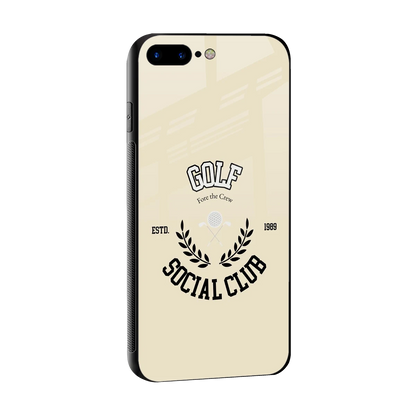 Golf Social Club sleek iphone 8 plus cover with tempered glass back and TPU edges