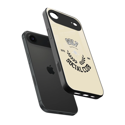 Golf Social Club sleek iphone air cover with tempered glass back and TPU edges