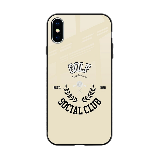 Golf Social Club back phone cover | glass case for iphone xs