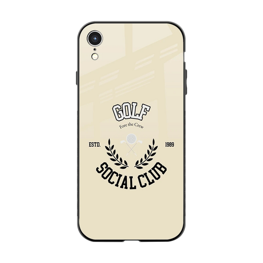 Golf Social Club back phone cover | glass case for iphone xr