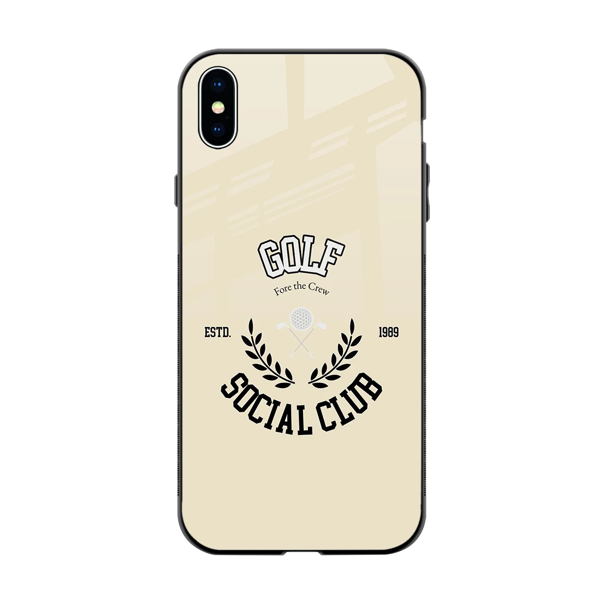 Golf Social Club back phone cover | glass case for iphone xs max