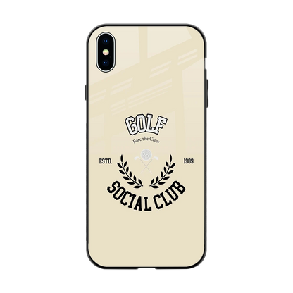 Golf Social Club back phone cover | glass case for iphone xs max