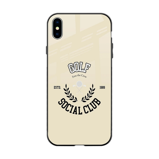 Golf Social Club back phone cover | glass case for iphone xs max