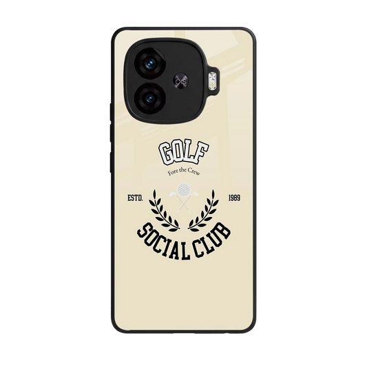 Golf Social Club back phone cover | glass case for iqoo neo 10r 5g